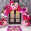 Other Event Party Supplies Pink Balloon Garland Arch Kit with Rose Gold metallic for Princess Theme Girl Birthday Baby Shower 230818