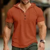 Мужские футболки для футболки для модных футболок мужчина с капюшоном с коротким рукава