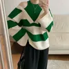 Sweats à capuche pour femmes Sweatshirts Design Halter Pullover Ulzzang Fake Two Piece Striped Sweet Schoolgirl Lovely Baggy Gentle Clothes 230821