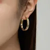 Boucles d'oreilles cercle coeur Zircon nouveau Design à la mode et petit Style sens avancé boucles d'oreilles Style froid tempérament boucles d'oreilles célébrité femme