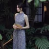 Roupas étnicas estilo chinês vintage hanfu qipao vestido mulheres elegantes sem mangas cheongsam casual diariamente