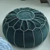 Travesseiro de veludo nãoffed redondo marroquino Padstool Pouffe DIY DIY MADO OTHMOMANO PISHON