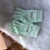 Japonais fille gants hiver doigt broderie chaud et mignon doux dessin animé étudiant en plein air cinq doigts281I
