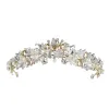 Accessoires de mariage en cristal faits à la main strass diadème bandeau de mariée couronnes casque perles claires pour soirée PartyZZ