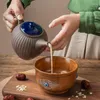 Bowls Wooden Bowl Devil's Eye Solid Wood Household Rice Woodiness Anti Scalding Sour Jujube Tea With Milk