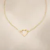 Anhänger Halsketten klassische Frauen Edelstahl Halskette Herzform polierte verstellbare Ketten Chokers Mode Schmuck Geschenke