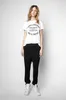 Zadig Voltaire 23SS Designer T Shirt Algodón ZV Camisetas para mujeres Classas Capas de manga de manga corta de algodón puro de algodón puro estampado