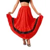 Vêtements de scène Flamenco Performance danse femmes crochet rouge boucle jupes espagnoles femmes gitane filles 180 360 degrés Costumes