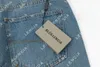 Blcg Lencia sciolta jeans jeans jeans maschile designer di lusso jeans rilassato strappato guy causal buco denim marchio di moda fit jean man lavated pant 8582