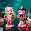 Action Toy Figures Genshin Impact Q Version Figure Set Anime Keqing Qiqi Childe Xiao Kawaii GK Mini Figurine Collectible Model Gift Toys 230818