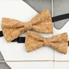 Bow Ties Fashion Cork Wood Luxury Parent-Child Novelty Handmade Solid Neckwear For Wedding Party Man Gift Accessories Tie