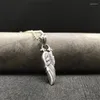 Цепочки Lefei Jewelry Real S925 Silver Fashion Madeny Restro Retro Creative Feather Engle Wing Englace Женское Свадебное очарование подарок