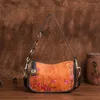 Borse da sera donna vintage donna in pelle genuina piccola piccola strato di vance in cross -body ladies