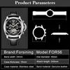 Andra bärbara enheter ForSining Mechanical Mens Watches äkta läderband Komplett kalender Tourbillon Automatiska armbandsur Relogio Masculino X0821