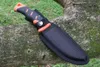 Ny M7638 utomhusöverlevnad Rak kniv 3Cr13Mov Titaniumbeläggning Drop Point Blade GFN Handle Fixed Blade Knives With Nylon Mantel