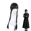 Cosplay Cosplay film mercredi Cosplay Costume robes mercredi Addams Cosplay gothique vent adulte enfants enfants robe Halloween fête Cos