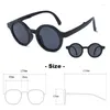 Outdoor Eyewear 1set Foldable Kids Sunglasses Girls Boy Sun Glasses Round Street Beat Eyeglasses Cute Baby Shades Eyewears