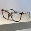 Zonnebrillen Kammpt oversized Cat Eye-bril Fashion Vintage Blue Light Blocking Eyewear 2023 Trendy Non-recept glazen voor vrouwen