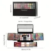 Kit de maquillage multifonctionnel 187 couleurs Coffret cadeau tout-en-un, 120 fard à paupières 20 rouge à lèvres 20 correcteur 12 paillettes 3 fard à joues 3 surligneur 3 poudre à sourcils 2 poudre pressée