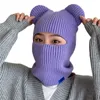 Beanieskull Caps Bear Ears Scarf Onepiece Cap Windproof Head Cover Riding Ear Protection Woolen Pullover Hat Outdoor Sticke Cotton 230821