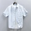 Camicie casual maschile 2023 Summer Shirt Short Short Short Fashion Fashion Docked Docked Cargo Hawaiian Men