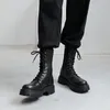 Bottes Bottes de moto en cuir véritable pour hommes mode fête boîte de nuit robe chaussures noires bottes de Cowboy montantes belles bottes longues 230818