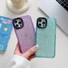 Bling Foil Confetti cekiny soft tpu etui na iPhone 15 14 Pro Max 13 12 11 kroplowy klej blask komórkowy telefon odporna na szokowanie telefonu do tylnej skóry