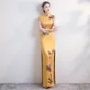 Ethnische Kleidung traditionelle Frauen Stickerei Qipao Chinesische Stil Damen Blumenbühnenshow Cheongsam Vestidos Elegante Mädchen Abendparty