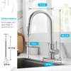 Kitchen Faucets LED Solid Brass Antique Bronze Single Handle Basin Deck Mounted &Cold Water Mix Tap 866069