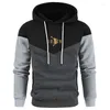 Hommes Hoodies Automne Et Hiver Casual Tops Sweats Mode Patchwork À Capuche Vêtements Survêtement Pull À Manches Longues Chemise De Sport