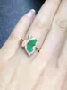Cluster Rings Natural Emerald Ring 925 Sterling Silver Fine Jewelry Gem 4 6mm 2pcs