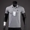 T-shirts extérieurs Shirts de golf d'été Men Polo décontracté Polo Côtes courtes Summer Soufflant rapide Dry J Lindeberg Golf Wear Sports T-shirt 230818