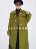 Женские куртки Y2K Street Green Korean Fashion Warty Winter Poat для женщин шикарные пальто эстетические холодные 230818