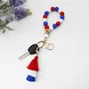 Nyckelringar hänge handgjorda hantverk charm oberoende dag bil nyckel prydnad kvinnor ring nationell stil nyckelring hand rep