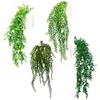 Decorative Flowers 2 Pieces Artificial Plant Decoration Plants Leaf Wall Mounted Living Room