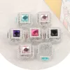 Acrylic Plastic Lucite Cordial Design 50Pcs 16*19MM DIY Beads/Rhinestone Effect/Jewelry Accessories/Cube Acrylic Bead/Jewelry Findings Components 230820