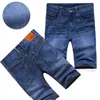 Märke mens sommarsträcka tunn kvalitet denim jeans manliga korta män blå jean shorts byxor stor storlek 40 42 210622235Z