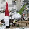 Hot Sale Christmas Decoratie Wijnfleshoes Champagne Decor Wijntas Geschenktas Gezichtsloze oude man Doll Wine Bottle Decoratie