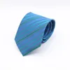 Bow Ties Lyl 8cm Blue Stripe Slips Festival Accessory Suit Slim Neck Tie Gift Wedding Jacquard Elegant italiensk siden