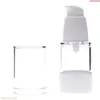 15 ml transparante vulbare lege plastic parfumfles Airless Pump Vacuümcontainers voor cosmetica reisdispenser#35Goods Wsons