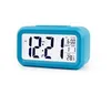 Réveil muet en plastique LCD température intelligente mignon photosensible chevet alarmes numériques horloges Snooze veilleuse calendrier C364