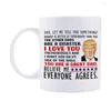 أكواب Trump Trump Tea Mug Prankish Coffee Ceramic 350ml Cup Cup Mom Great Bread you are a Dad Funny Christmas Higds for