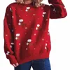 Maglioni femminili per donne maglione a manica lunga natale pullover caldo top top white cavi maglia da donna