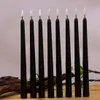 Candles 1 or 2 Pieces 11inch28 cm Long LED Black Halloween Candles With Remote Fake Timer Tall Christmas Candle Light For Table Window 230821