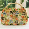 Вечерние сумки Xiyuan Lady Diamond Floral Clutch Women Women Stone Вечерние сумки дамы хрустальные сумочки и кошельки Свадебный гала -ужин Minaudiere Bag Hkd230821