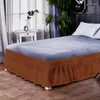 Jupe de lit en fibre de polyester minimalisme couleur unie décoration de la maison literie épaissie anti-poussière anti-dérapant confortable matelas doux