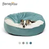 Andere huisdier levert Benepaw orthopedisch hondenbed met deken met capuchon Winter warm waterdichte vuilbestendige kat puppy huis knuffelmachine wasbaar hkd230821