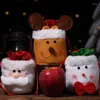 Christmas Decorations Drawstring Bags Santa Claus Snowman Candy Cookie Wrapper Kids Xmas Gift Party Decoration Supplies