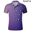 Herrpolos män skjortor streetwear sommar kort ärm 3d tryckt polo homme vatten droppe casual skjortor mode harajuku camisas ropa 230818