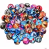 CLASPS HOOKS 50st/Lot 18mm Glass Snap Button Mixed Style DIY för armband Bangles smycken Partihandel Drop Leverans Fynd Compone DHI4R